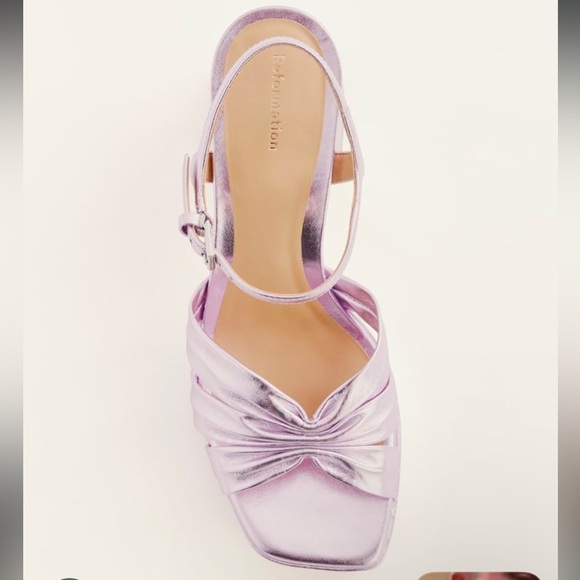 Reformation Maize Platform Sandal in Pink Pearl NWB Sz 7.5 - Picture 2 of 4